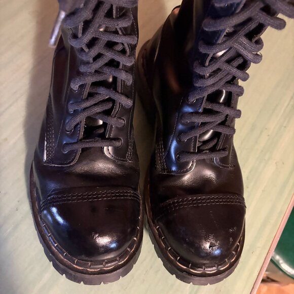 Mens Solovair Gripfast Black 14 Eye Steel Toe Capped Derby Boots UK 10 US 11 - Picture 13 of 14